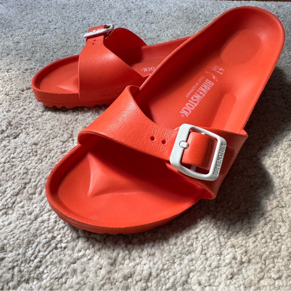 BIRKENSTOCK Madrid slip-ons bright orange EVA sandals 41 / W10 narrow